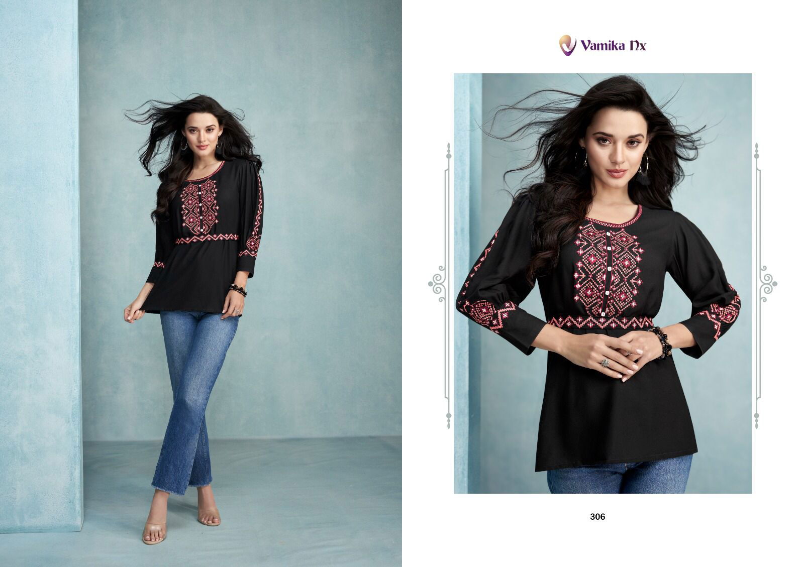 Jaara By Vamika 301-306 Western Ladies Top Catalog